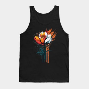 African Tulip Flower Design Tank Top